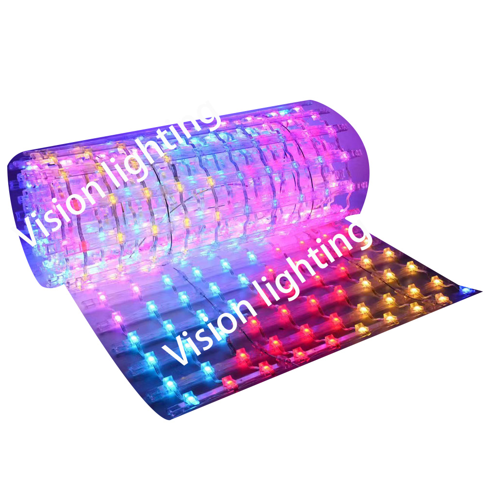Lumières menées extérieures de maille de mur de grille de pixels de l'écran de visualisation de la publicité RVB WS2811