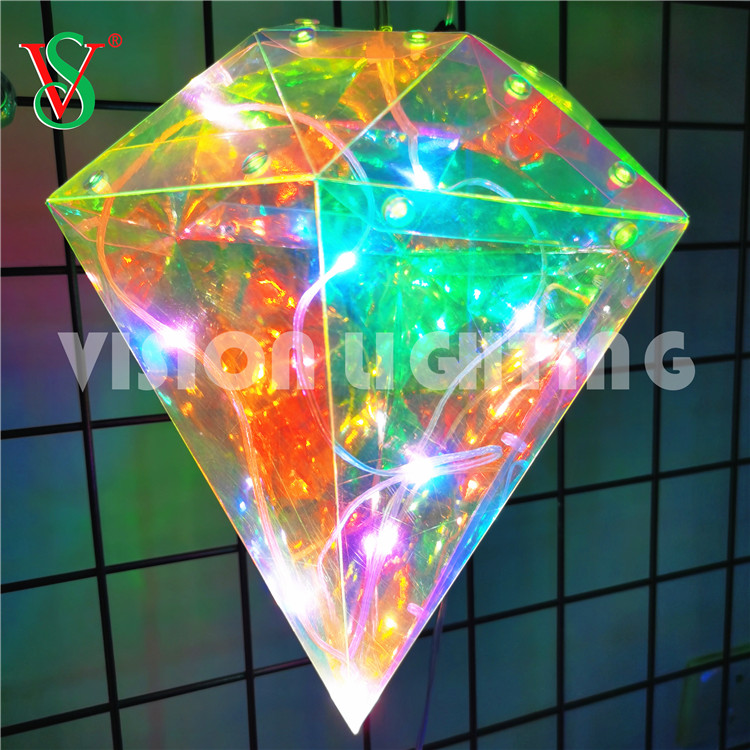 Fée brillante pendentif LED PVC étoiles lumières pour décoration suspendue extérieure