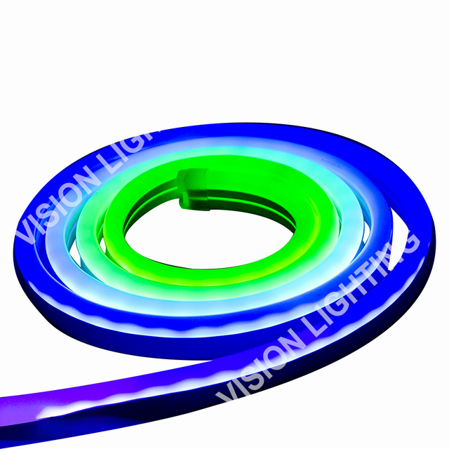 Bande lumineuse néon RGB intelligente adressable, décoration de paysage extérieur de noël, programme DMX512