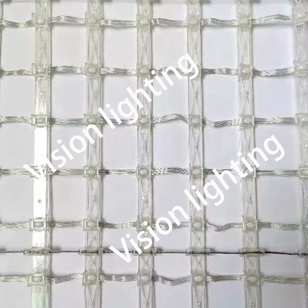 Lumières menées extérieures de maille de mur de grille de pixels de l'écran de visualisation de la publicité RVB WS2811