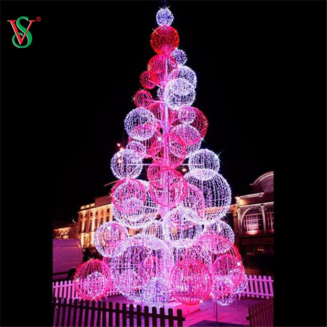 Grande lumière d'arbre de cône de Noël de LED 3D pour la décoration de centre commercial