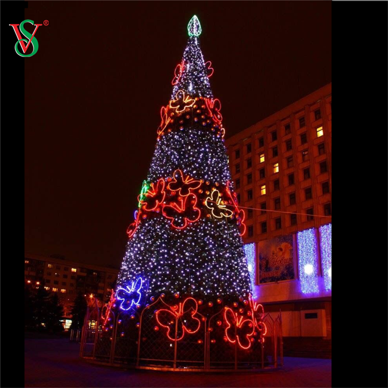 Grande lumière d'arbre de cône de Noël de LED 3D pour la décoration de centre commercial