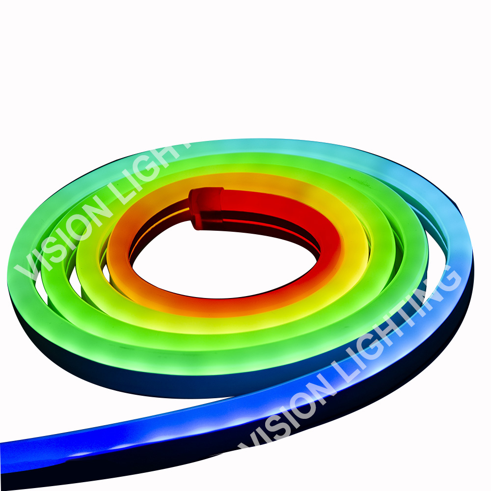 Bande lumineuse néon RGB intelligente adressable, décoration de paysage extérieur de noël, programme DMX512
