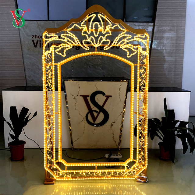 Lumières LED à motif de cadre photo 2D pour la décoration extérieure du festival du nouvel an