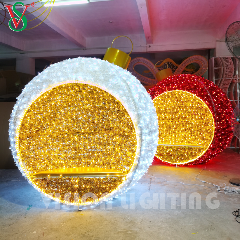 3d sphère illuminée Géant de Noël Round Arch Ball Forme Decoration Light for Outdoor Street