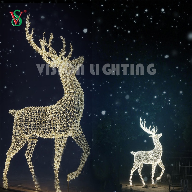 Centre commercial Holiday Christmas Outdoor Decoration LED MOTIF RENINEDER MOTIF