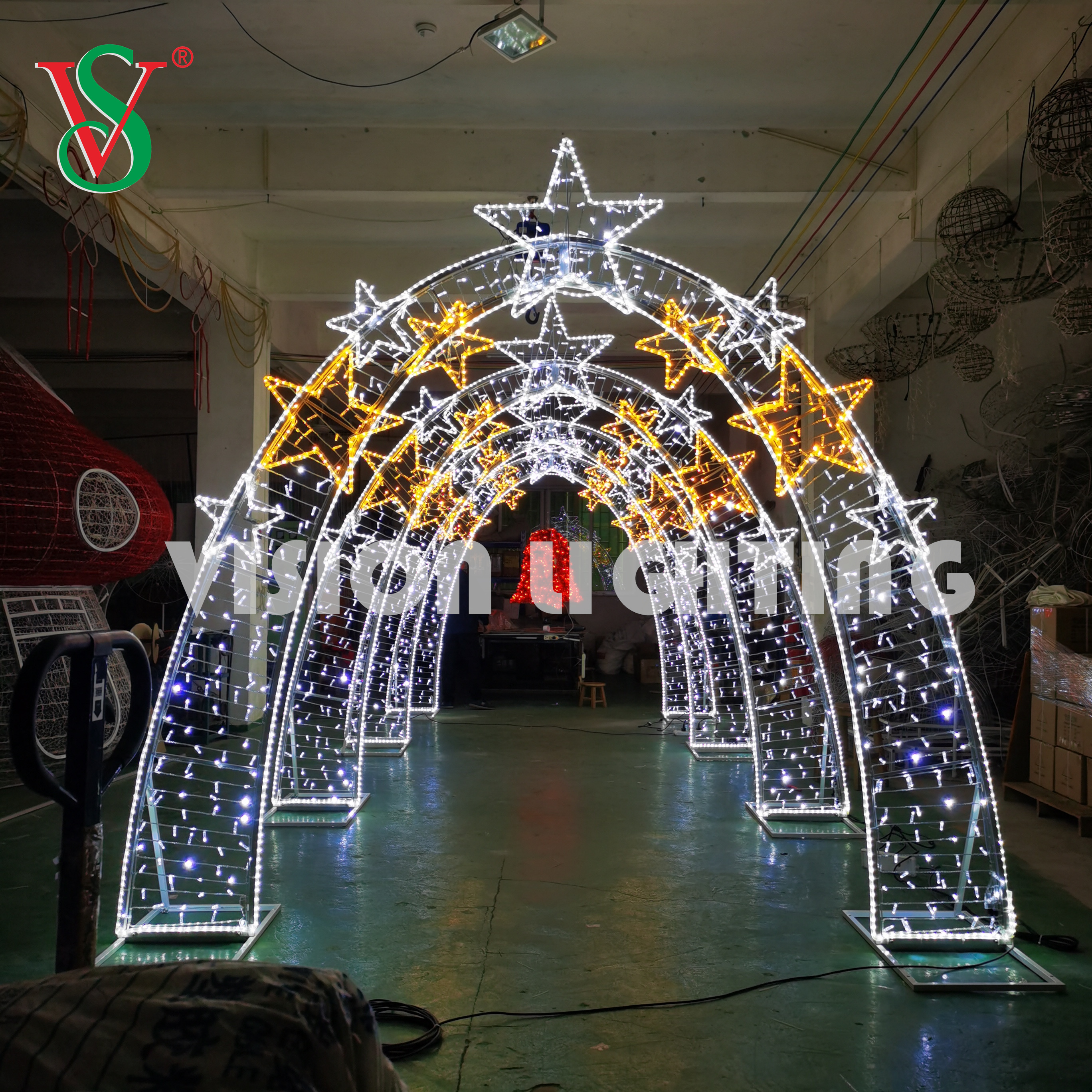 Lumière de motif 3D d'arche romantique d'arches géantes extérieures pour la décoration de la Saint-Valentin