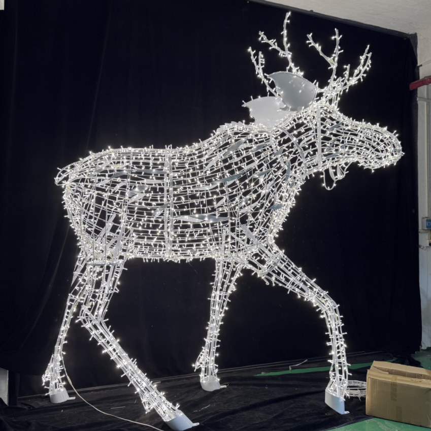Centre commercial Holiday Christmas Outdoor Decoration LED MOTIF RENINEDER MOTIF