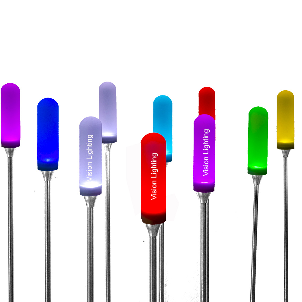 SPI RGB polychrome LED barre acrylique lumière rez-de-chaussée inséré boule lumières pour la décoration de paysage extérieur