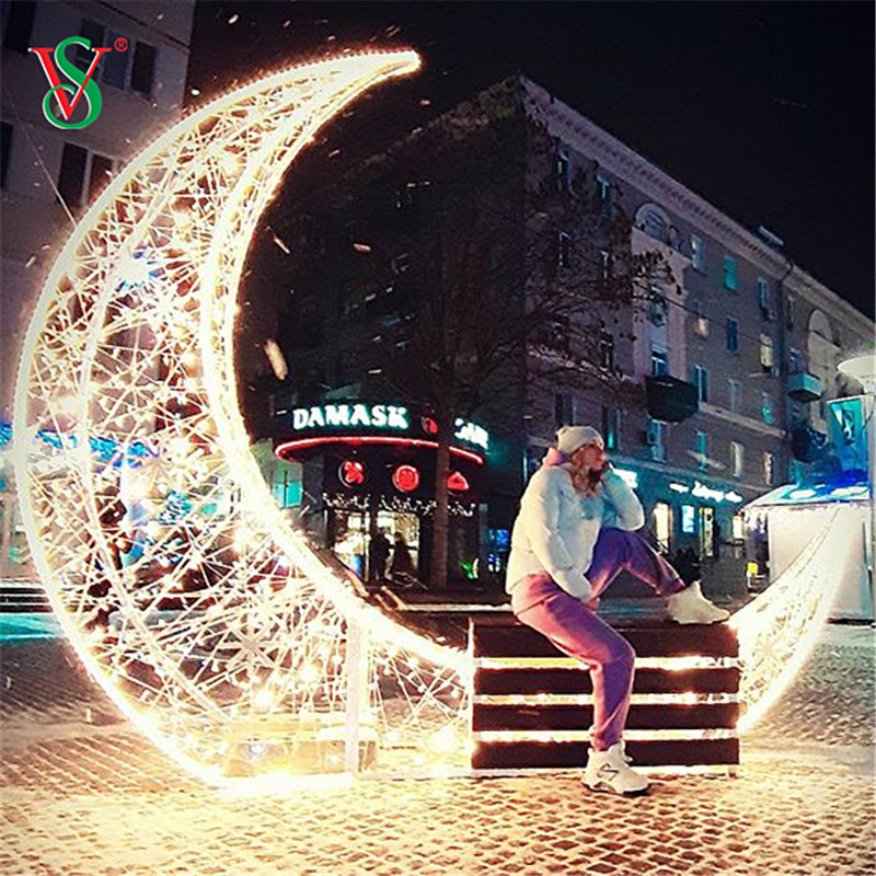 Lumière du motif étoile LED 3D Moon pour le Ramadan Mubarak Eid Fêtes décoration