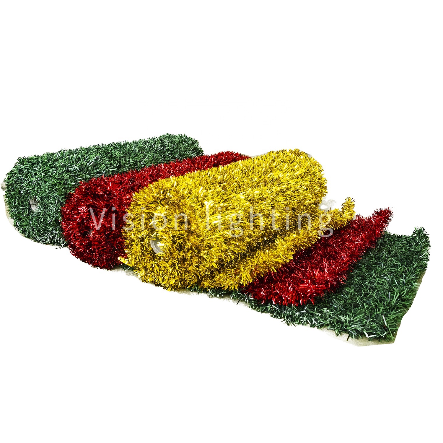 Herbe de tapis de guirlande de guirlandes de filet d'ANIMAL FAMILIER/PVC de haute qualité pour la décoration de motif de Noël