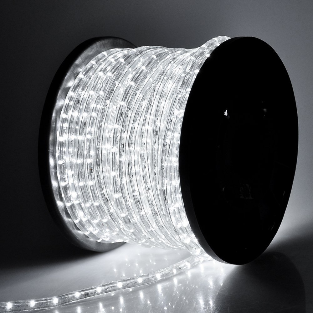 Décoration de vacances Round Shape RGB 100m LED Flex Rope Strip Light for Shop Window Park Street
