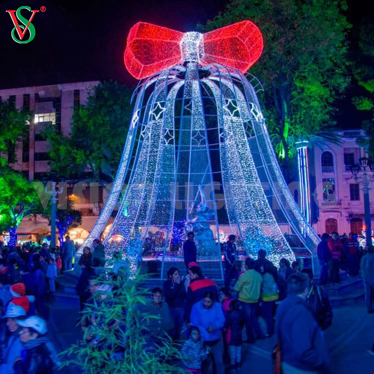 Éclair de décoration de décoration de motif LED commercial de jingle de jingle de giant extérieur pour Noël