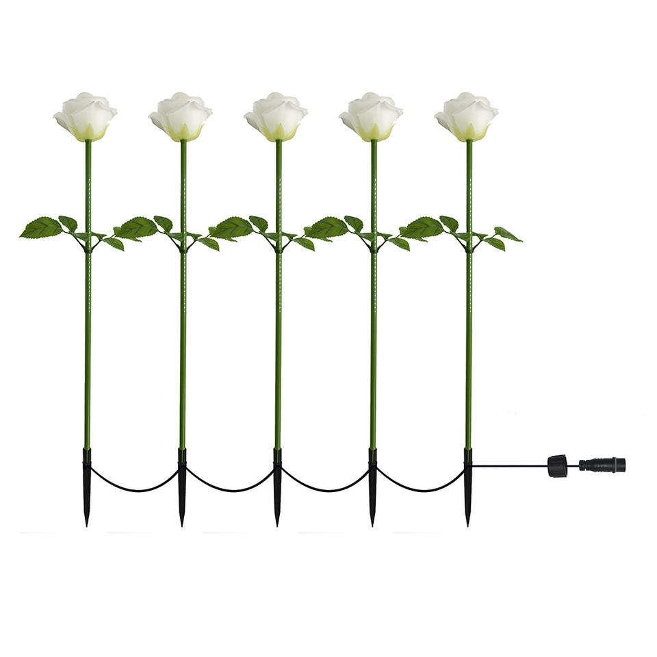 Lumière artificielle menée de rose de fleur pour la décoration extérieure de parc de jardin de vacances