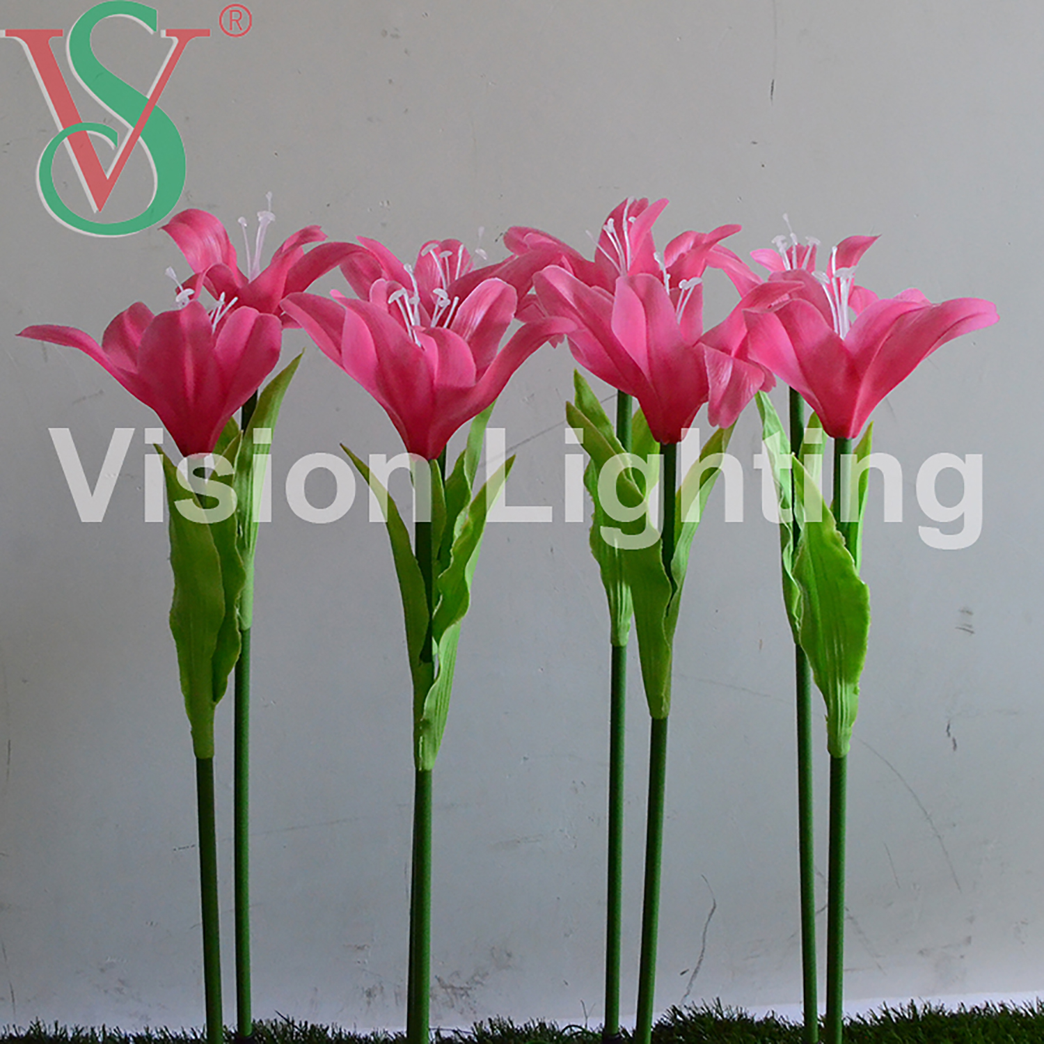 Jardin extérieur IP65 Paysage utiliser Noël décoratif haute qualité led insérer artificielle calla lily fleur lumière