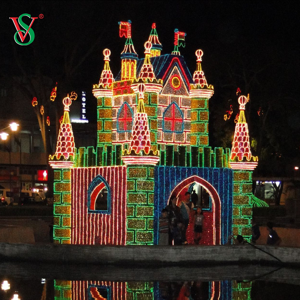 Lumières extérieures de motif de jour d'halloween décoration lumières de motif de sculpture de grande tour de château