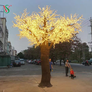 Lumière artificielle géante extérieure d'arbre de fleur de cerisier pour la décoration de paysage de vacances