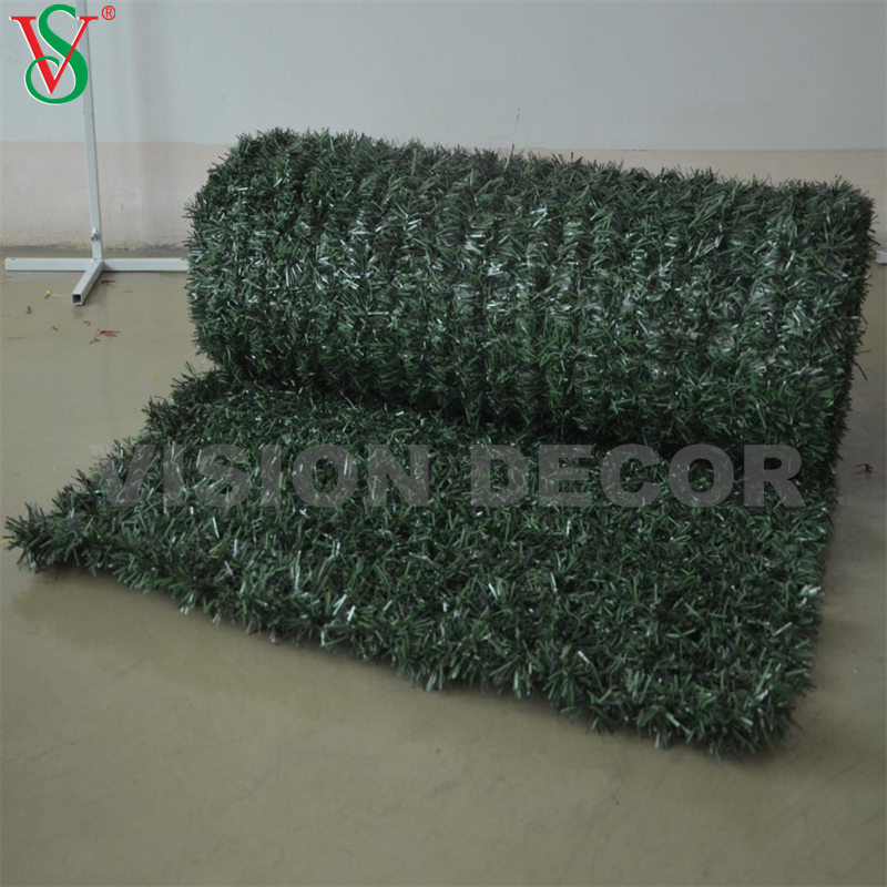 Herbe de tapis de guirlande de guirlandes de filet d'ANIMAL FAMILIER/PVC de haute qualité pour la décoration de motif de Noël