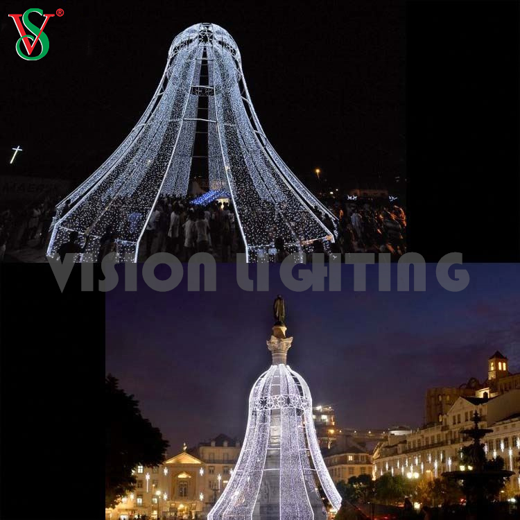 Éclair de décoration de décoration de motif LED commercial de jingle de jingle de giant extérieur pour Noël