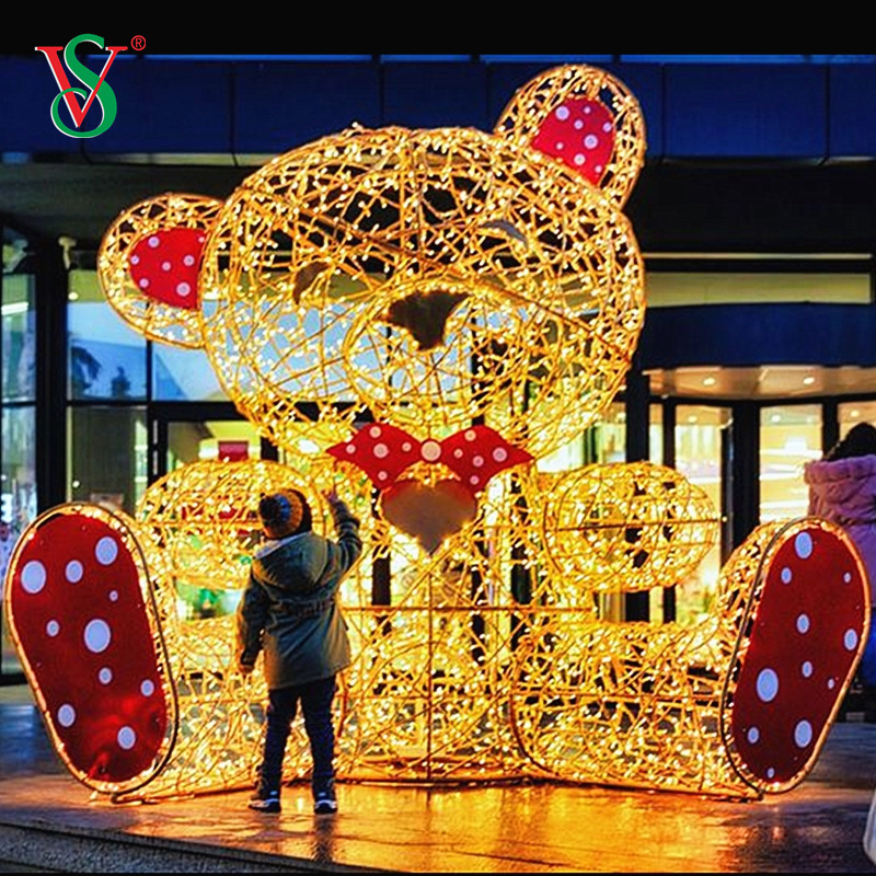 Lumière de motif d'ours de nounours de LED 3D pour la décoration de vacances de Noël