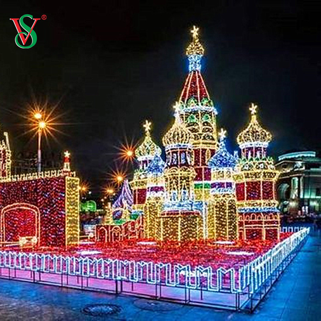 Lumières extérieures de motif de jour d'halloween décoration lumières de motif de sculpture de grande tour de château