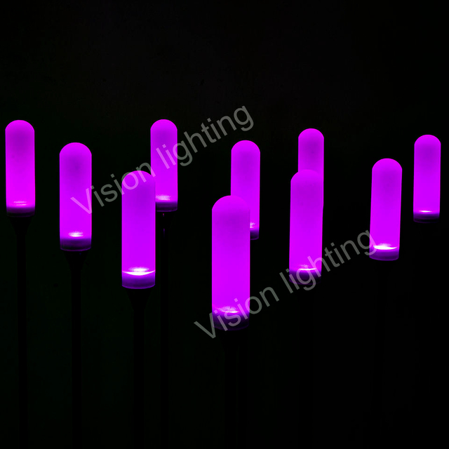 Lampe de paysage extérieure montée au sol de lumière de colonne de tige acrylique de DMX/SPI RVB