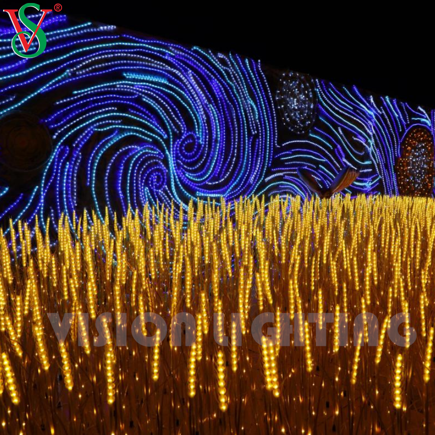 Plant de fleurs de blé à vie Lumière pour le paysage de jardin extérieur décoration Decoration