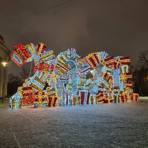 Carte de panneau du Nouvel An Outdoor 3D Sculpture Motif Lights for New Year Decoration