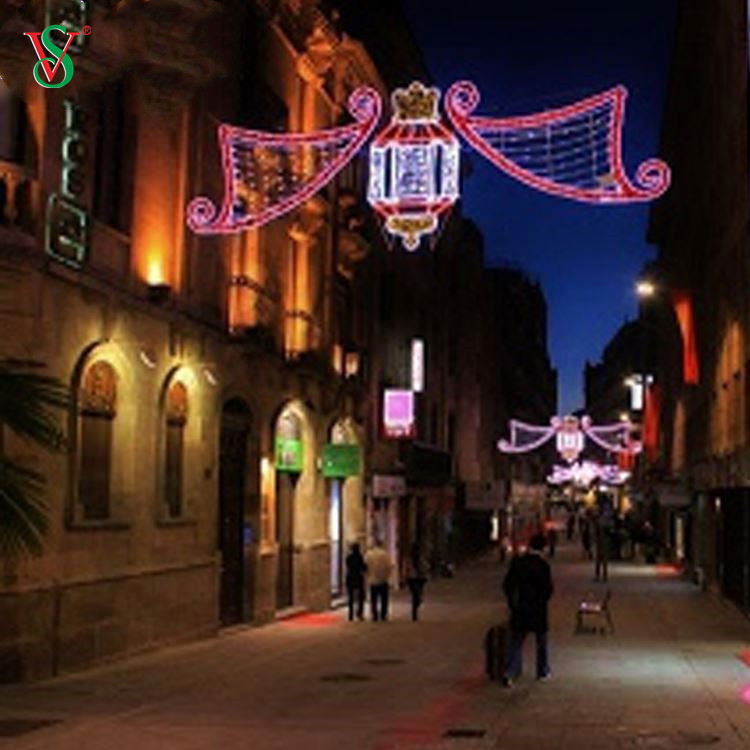 Grande lumière extérieure pré allumée de motif de rue 2D pour la décoration commerciale de rue