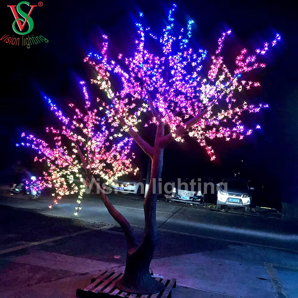 Lumière arbre en fleur de cerisier LED RVB extérieure - Éclairage décoratif imperméable IP65 pour Garden Park & Event Display