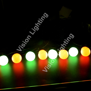 Bulbe de 50 mm extérieur WS2811 DMX / SPI Festoon Belt Lights Programmable Ball String pour Noël
