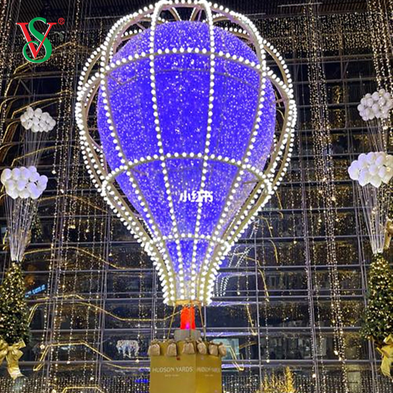 Décoration spéciale de Noël LED 3D Hot Air Balloon Motif Light