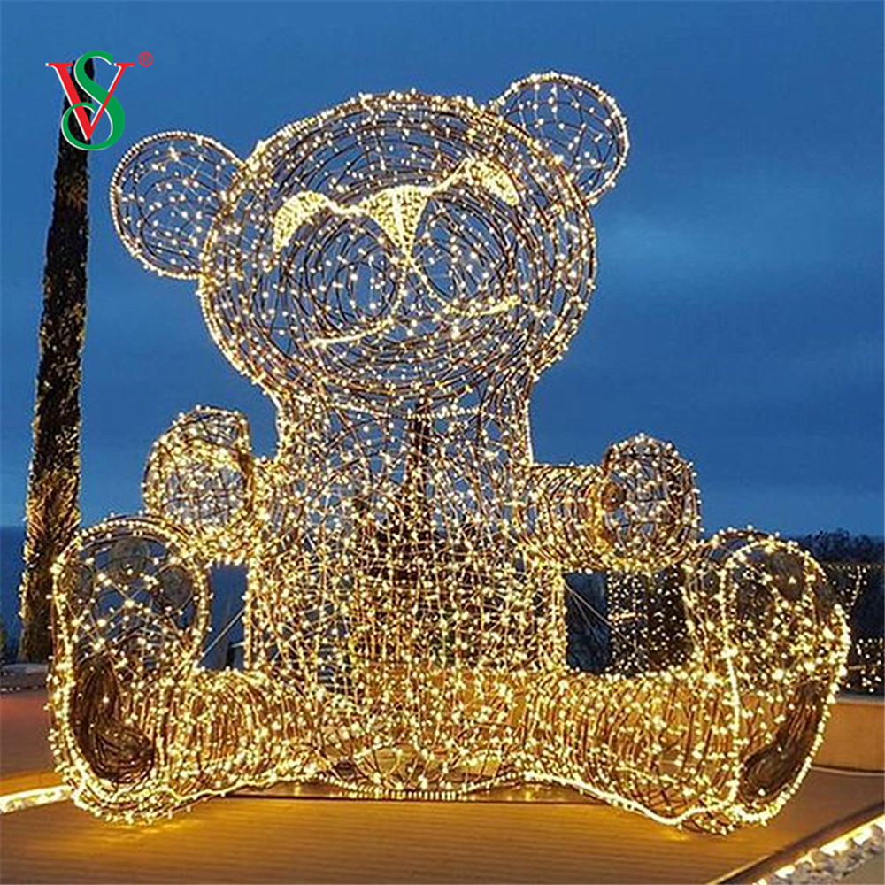 Lumière de motif d'ours de nounours de LED 3D pour la décoration de vacances de Noël