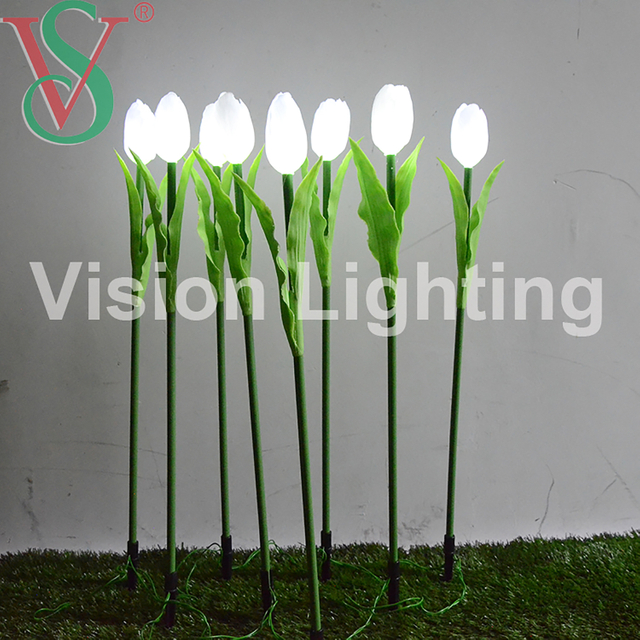 Jardin extérieur IP65 Paysage utiliser Noël décoratif haute qualité led insérer artificielle calla lily fleur lumière