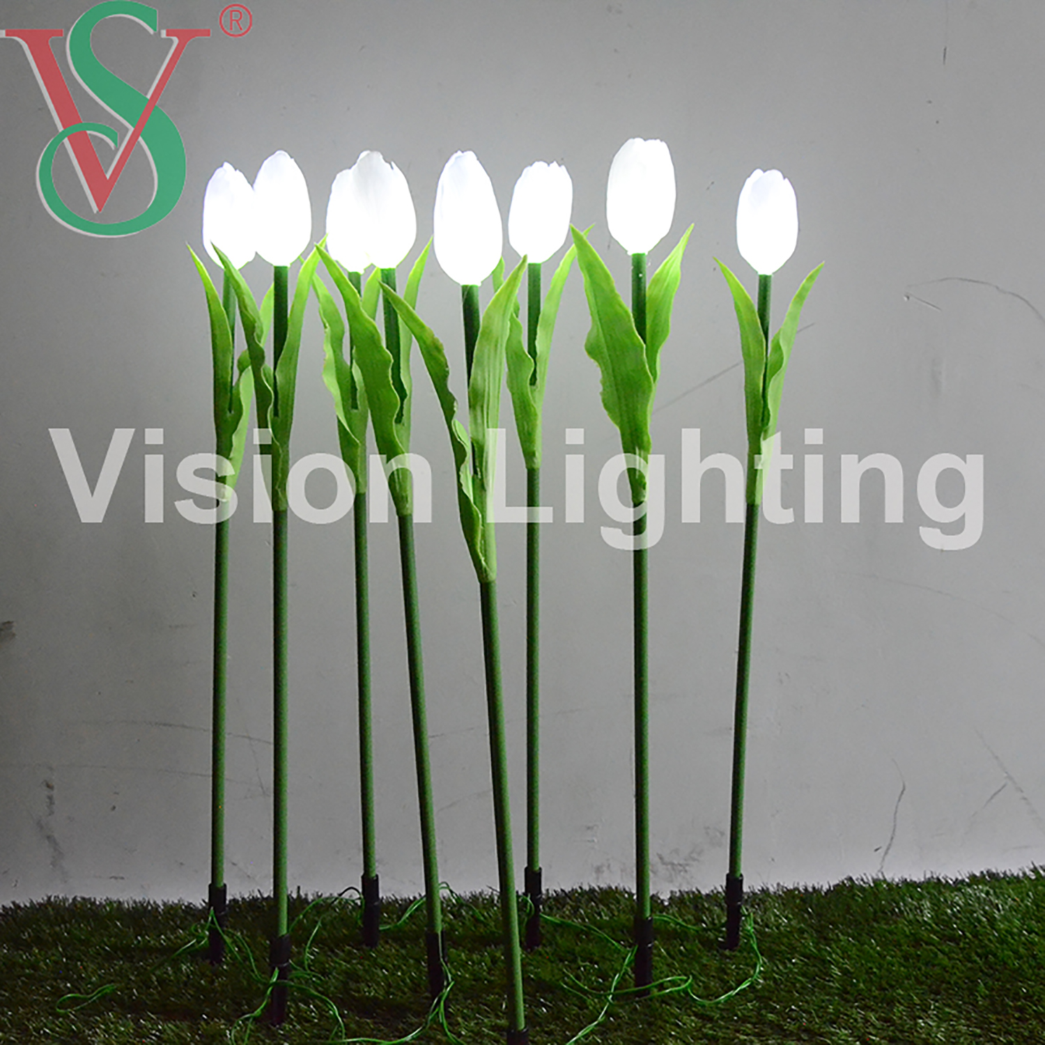 Jardin extérieur IP65 Paysage utiliser Noël décoratif haute qualité led insérer artificielle calla lily fleur lumière