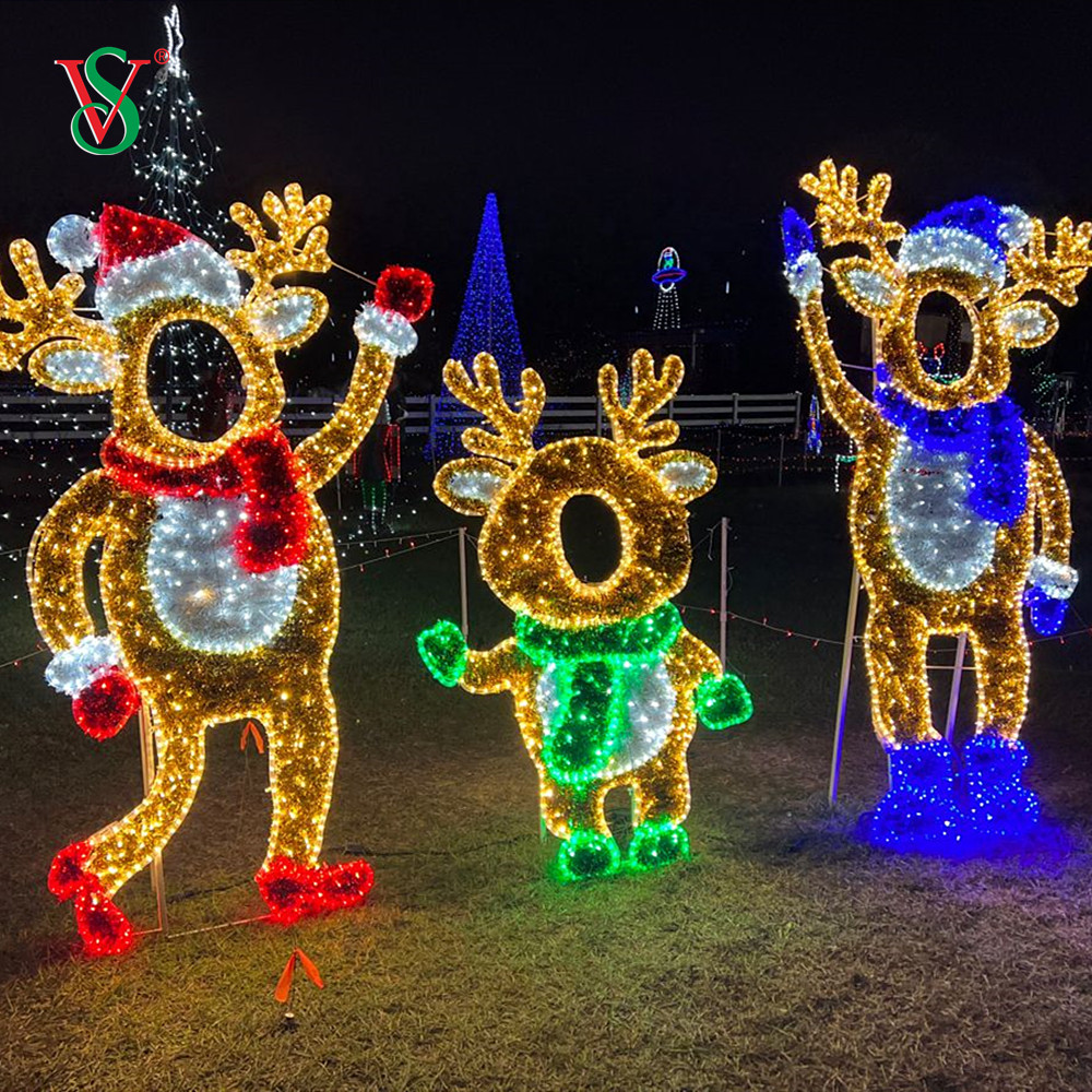 Creative Photo Frame 2D 3D Motif Light Props pour la décoration de vacances