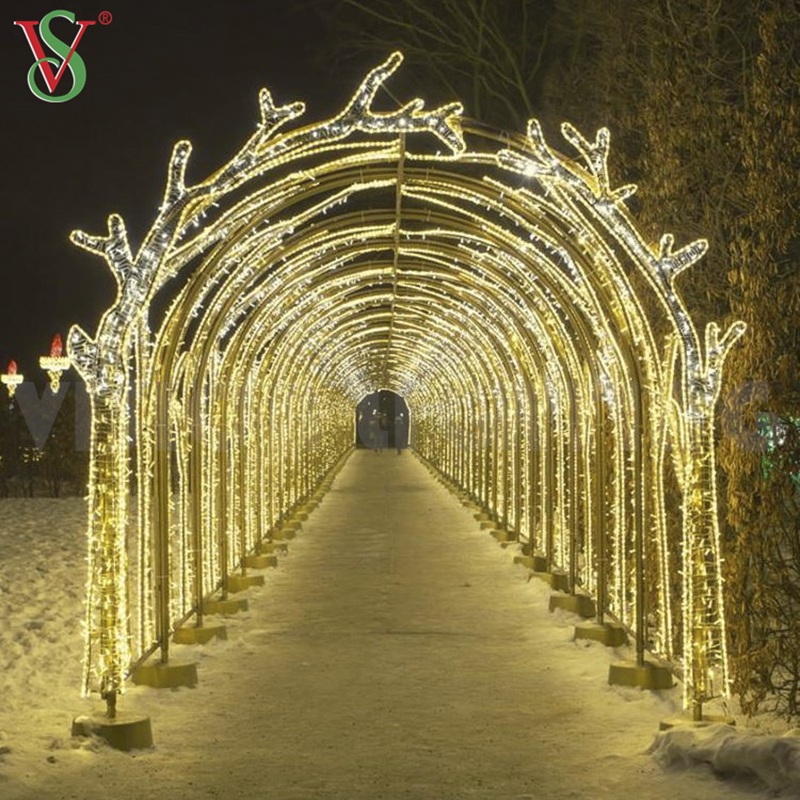 NAVIDAD LUCES OUTDOOR TUNNEL DE LED LED ÉCLAINEMENT DE DÉCORTION DU MOTIF ARCHILLE LET