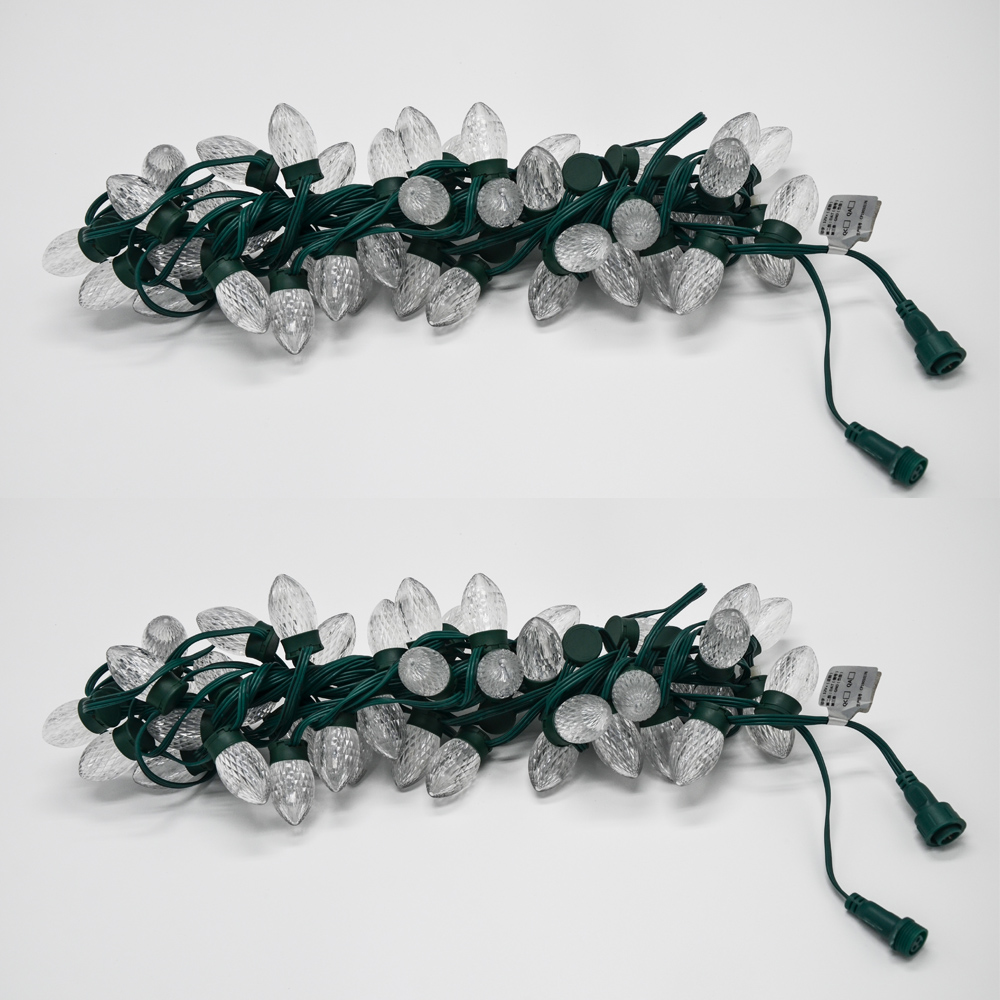 Décoration de Noël IP65 programmable WS2811 TTL LED RGB pixels fraise guirlande lumineuse pour une utilisation en extérieur