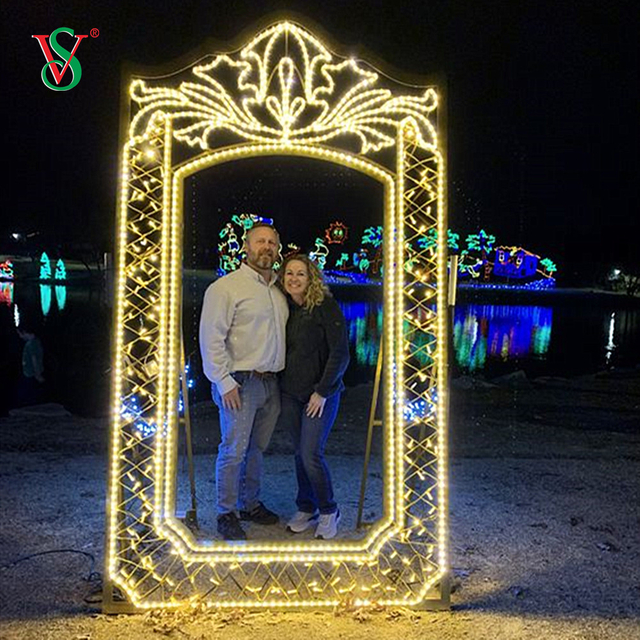 Creative Photo Frame 2D 3D Motif Light Props pour la décoration de vacances