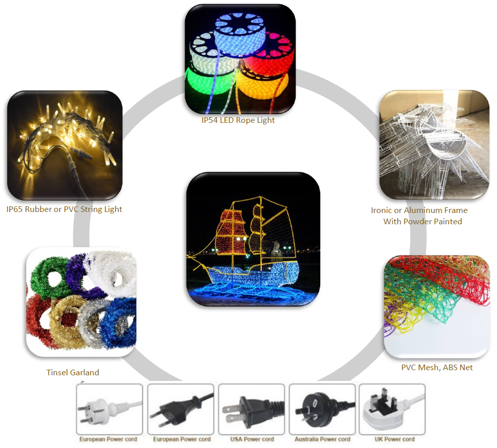 Lampe motif bateau 3D