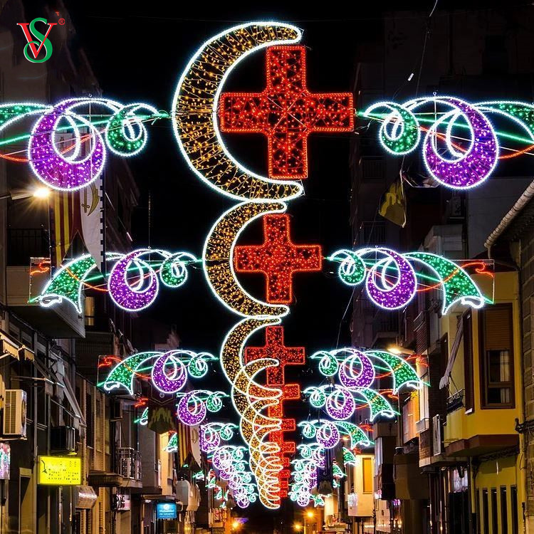 La plus nouvelle décoration extérieure géante de Noël de LED allume les grandes lumières 2D de motif de rue