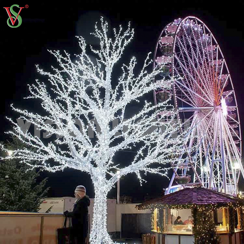 Lumière de noël décorative blanche, brindille, motif 3D, branche d'arbre avec guirlande Led