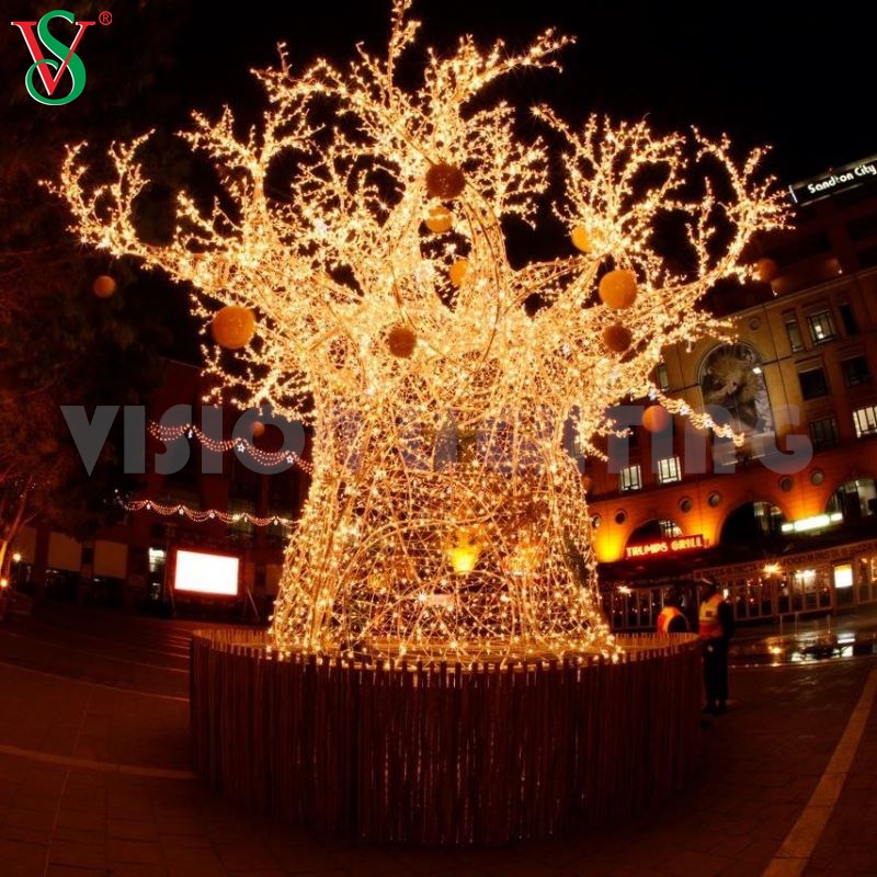 Lumière de noël décorative blanche, brindille, motif 3D, branche d'arbre avec guirlande Led