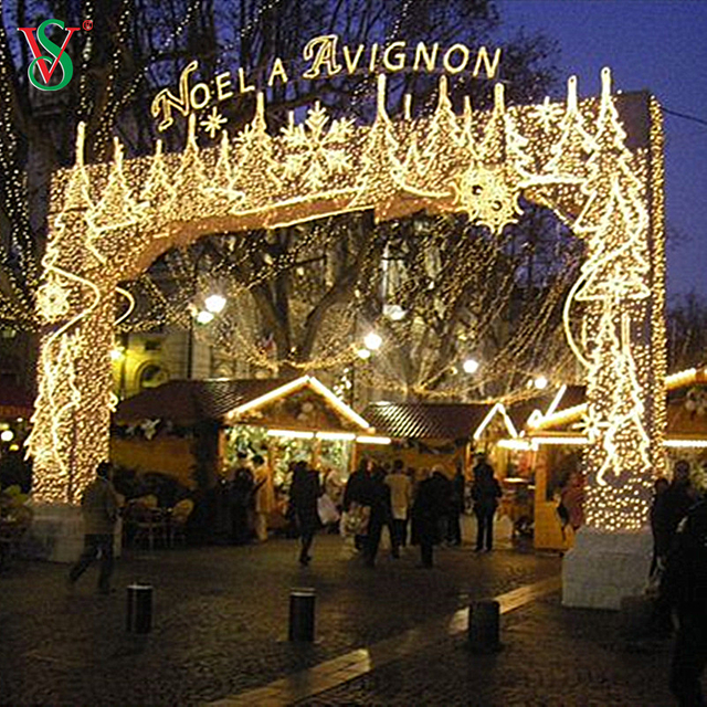 Grandes lumières de motif d'arc 3D pour la décoration de vacances de Noël