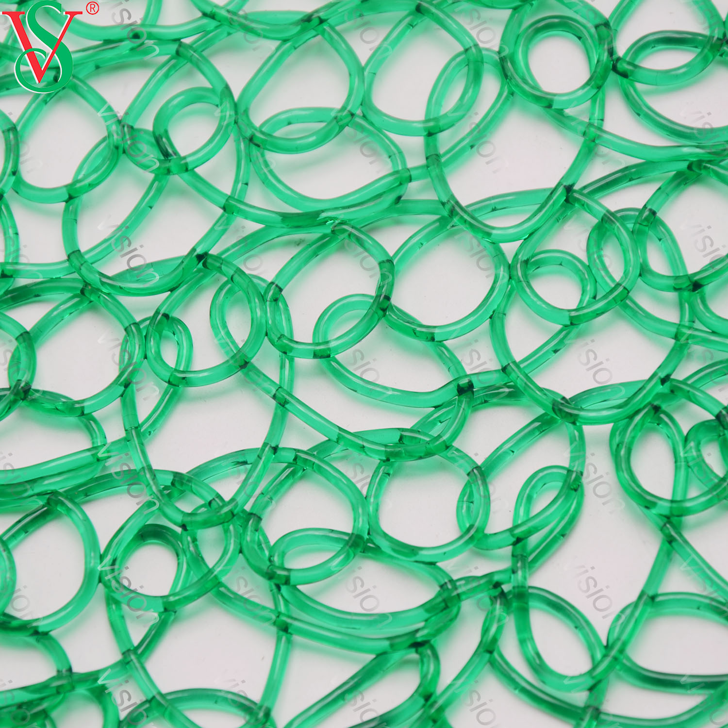 Tapis de maille de filet de PVC de transmission lumineuse élevée pour la décoration extérieure de motif