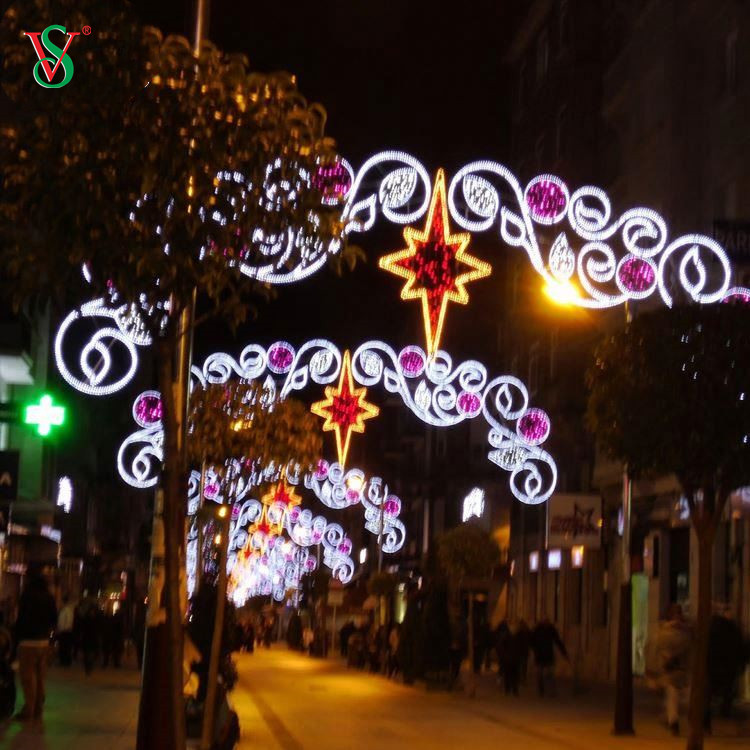 La plus nouvelle décoration extérieure géante de Noël de LED allume les grandes lumières 2D de motif de rue