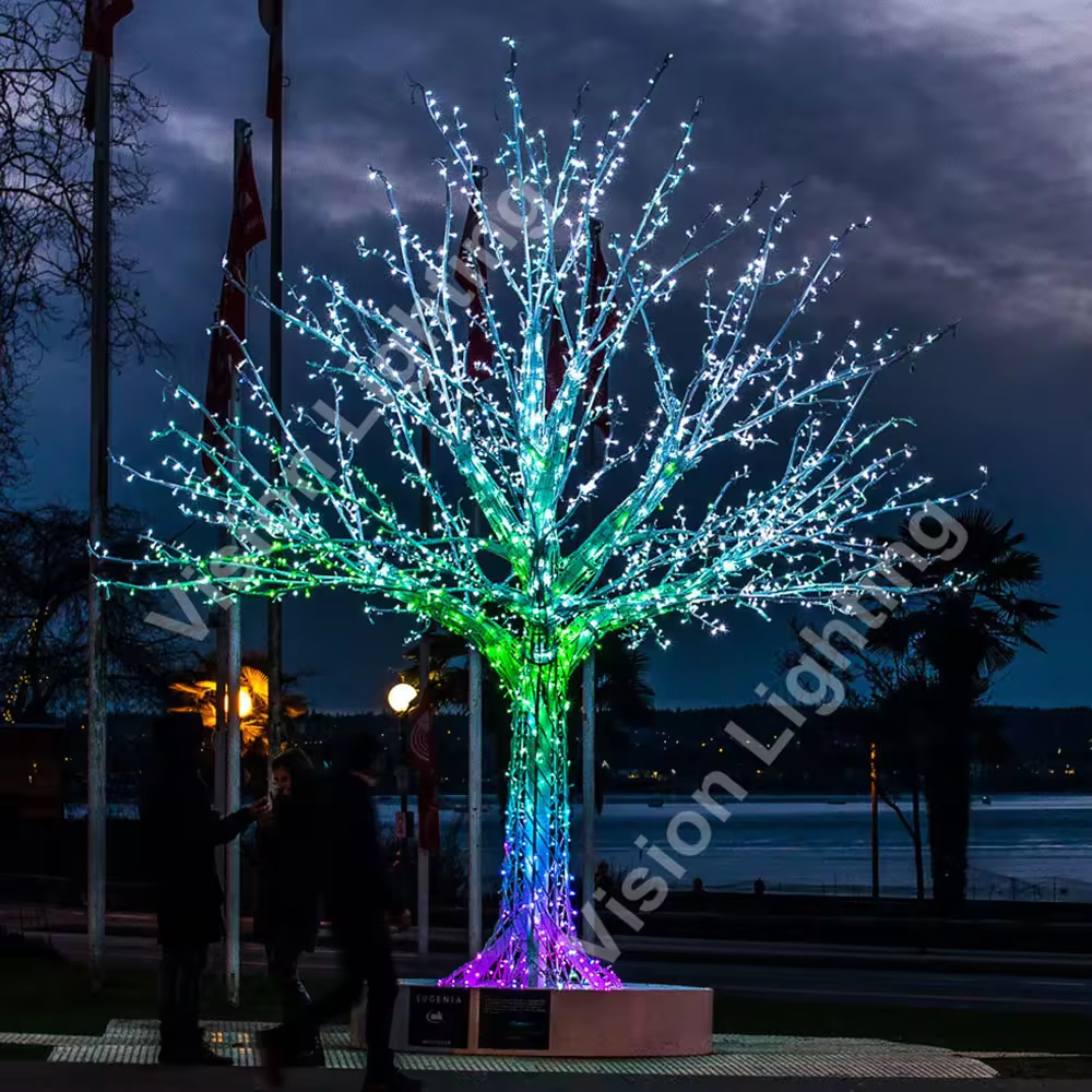 La guirlande programmable de pixels de DC12V WS2811 d'intense luminosité a mené des lumières d'arbre de Noël de RVB