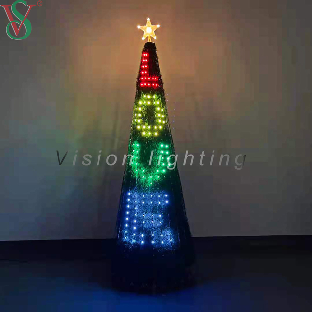 Lumières d'arbre de Noël à changement de couleur RVB intelligentes avec application Bluetooth