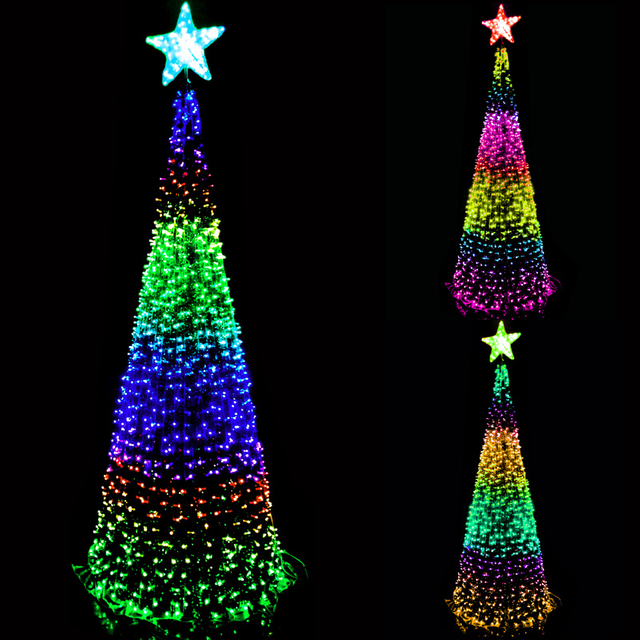 Motif de paysage personnalisé Pixels DMX512/TTL décoration extérieure Chrismtas RGB tree light