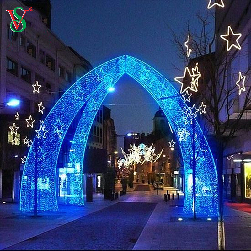 Grandes lumières de motif d'arc 3D pour la décoration de vacances de Noël